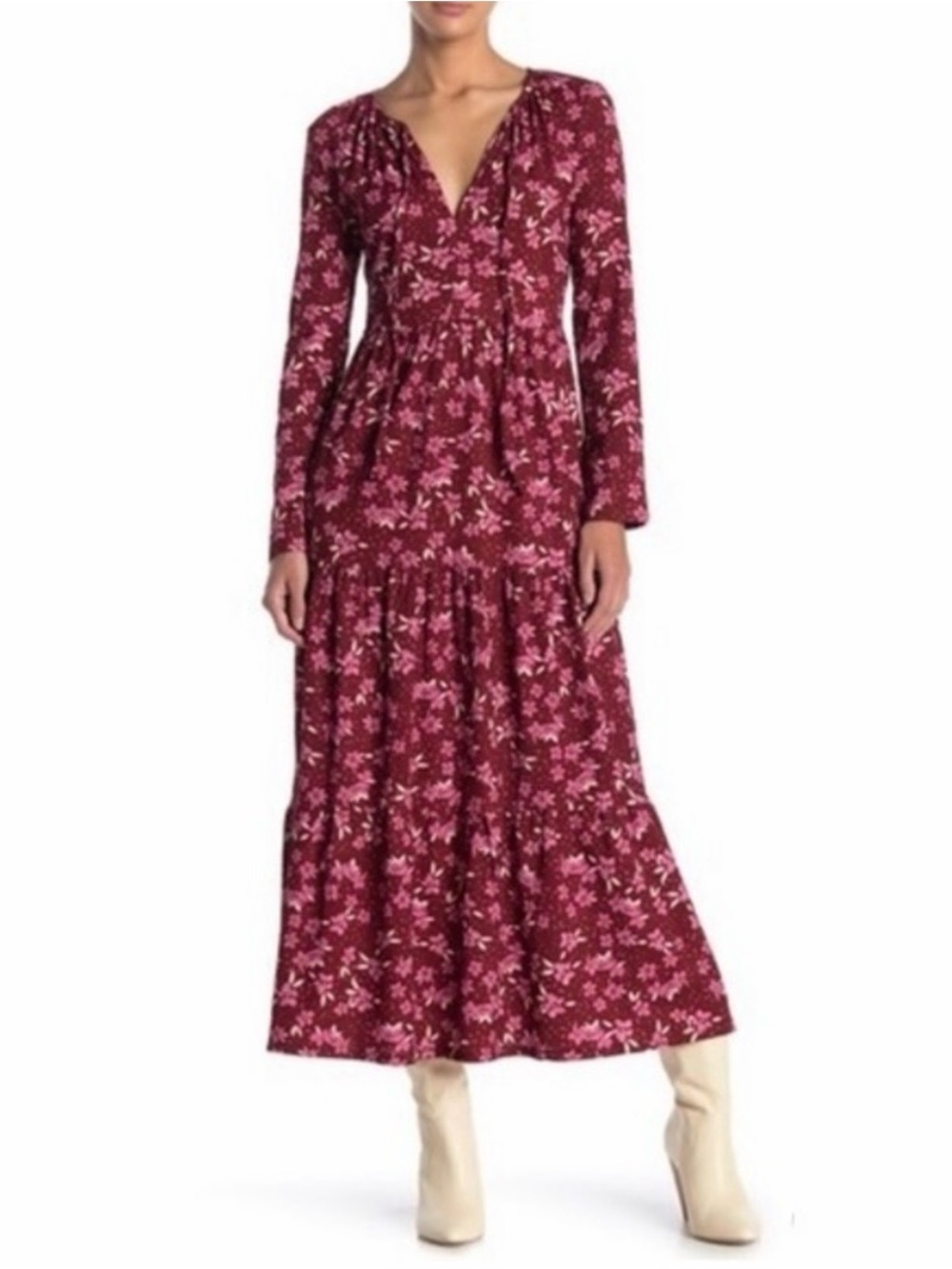 FREE PEOPLE Tiers of Joy Maxi Dress Size L